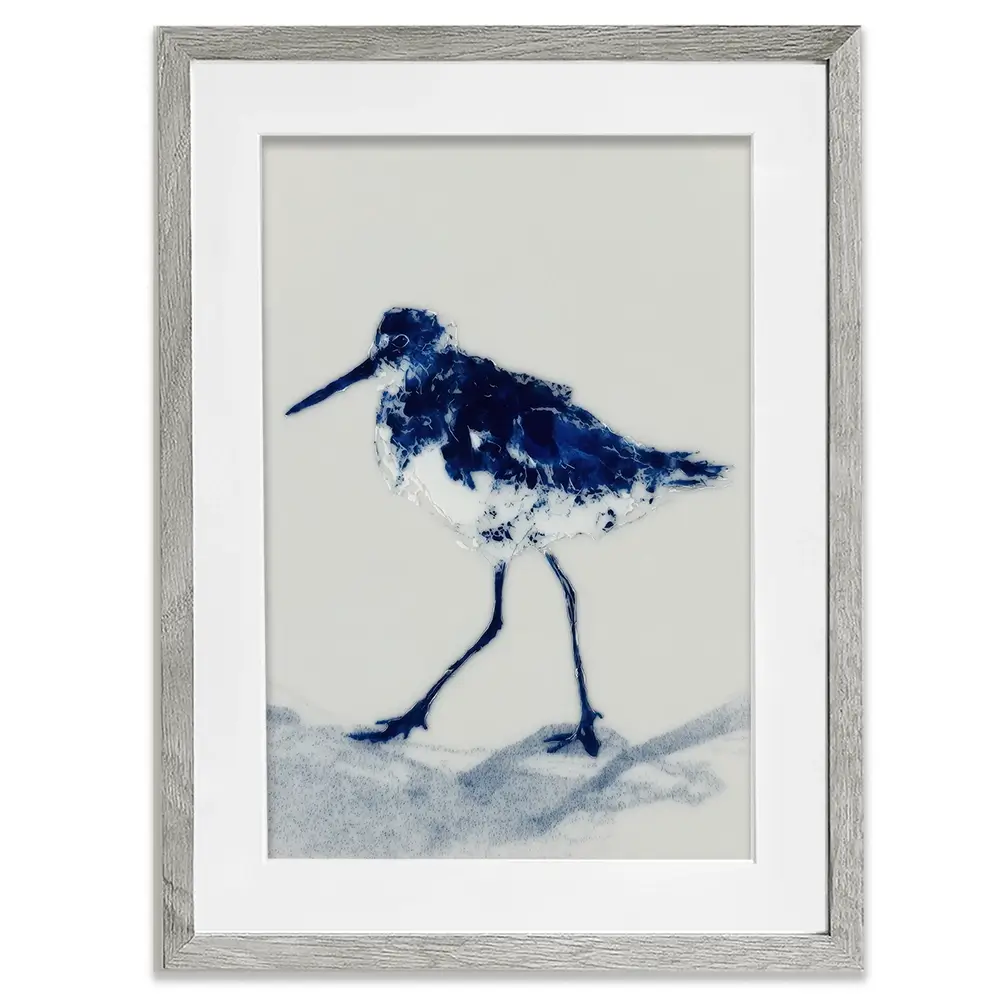 Blue Sandpiper Framed Art Print Blue Sandpiper Framed Art Print wall art product Chromatic Storm Studio