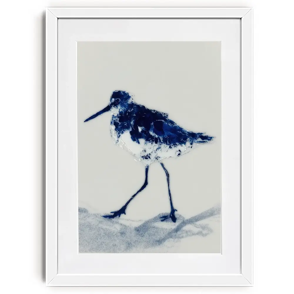 Blue Sandpiper Framed Art Print Blue Sandpiper Framed Art Print wall art product Chromatic Storm Studio