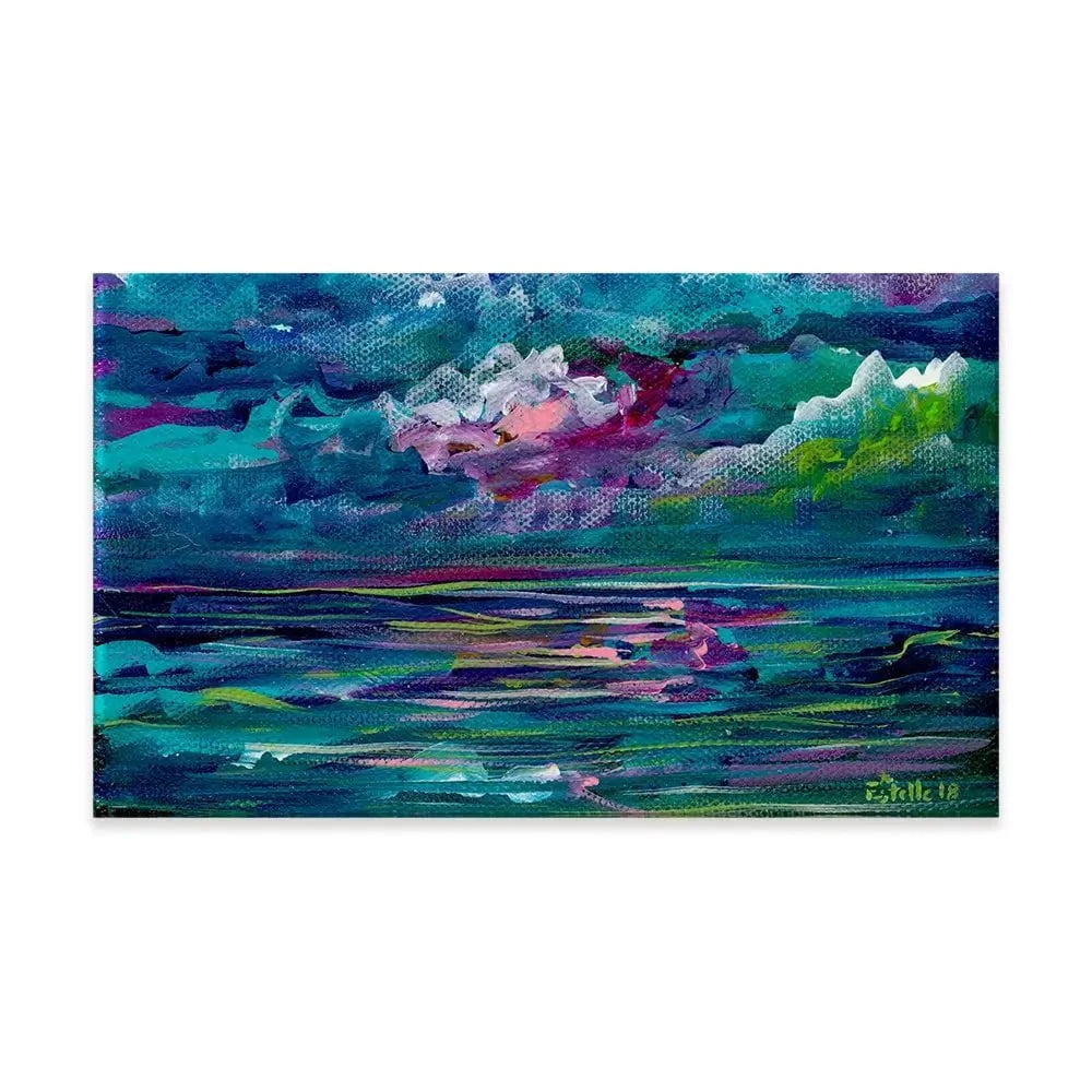 Blue Seas Canvas Print Blue Seas Canvas Print wall art product Estelle Grengs - Independent