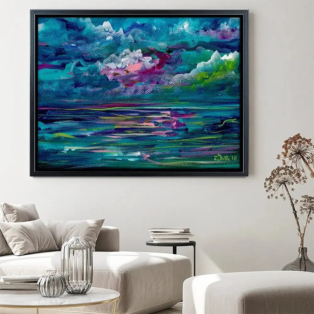 Blue Seas Canvas Print Blue Seas Canvas Print wall art product Estelle Grengs - Independent