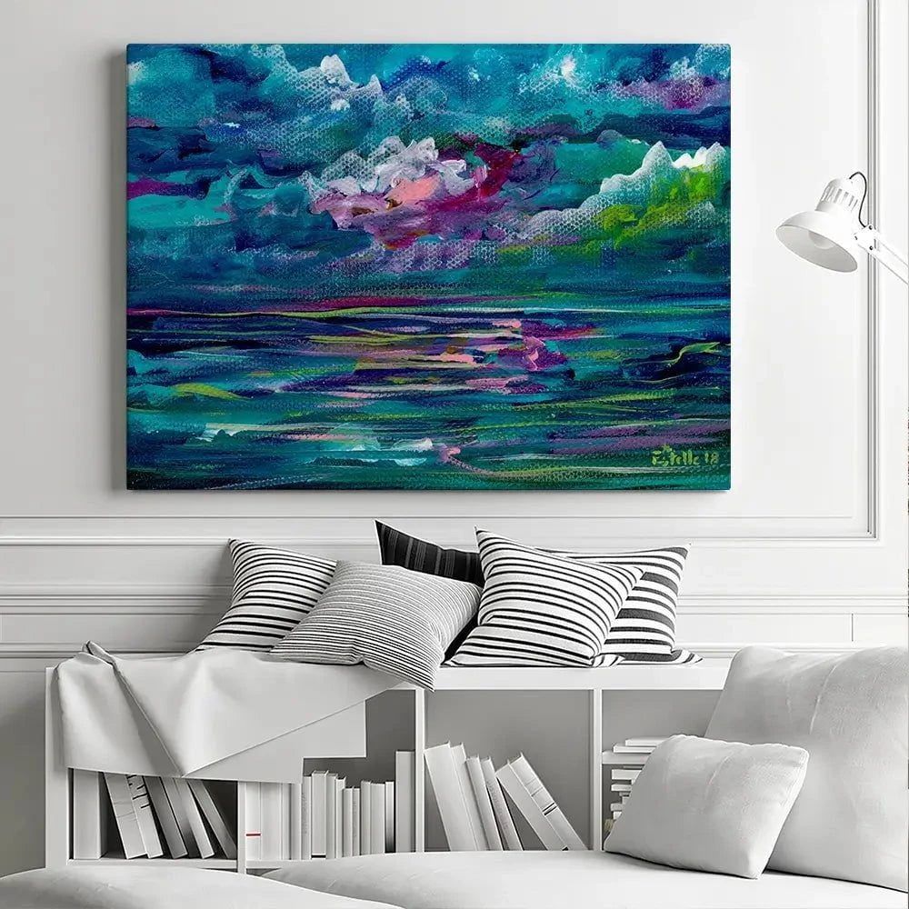 Blue Seas Canvas Print Blue Seas Canvas Print wall art product Estelle Grengs - Independent