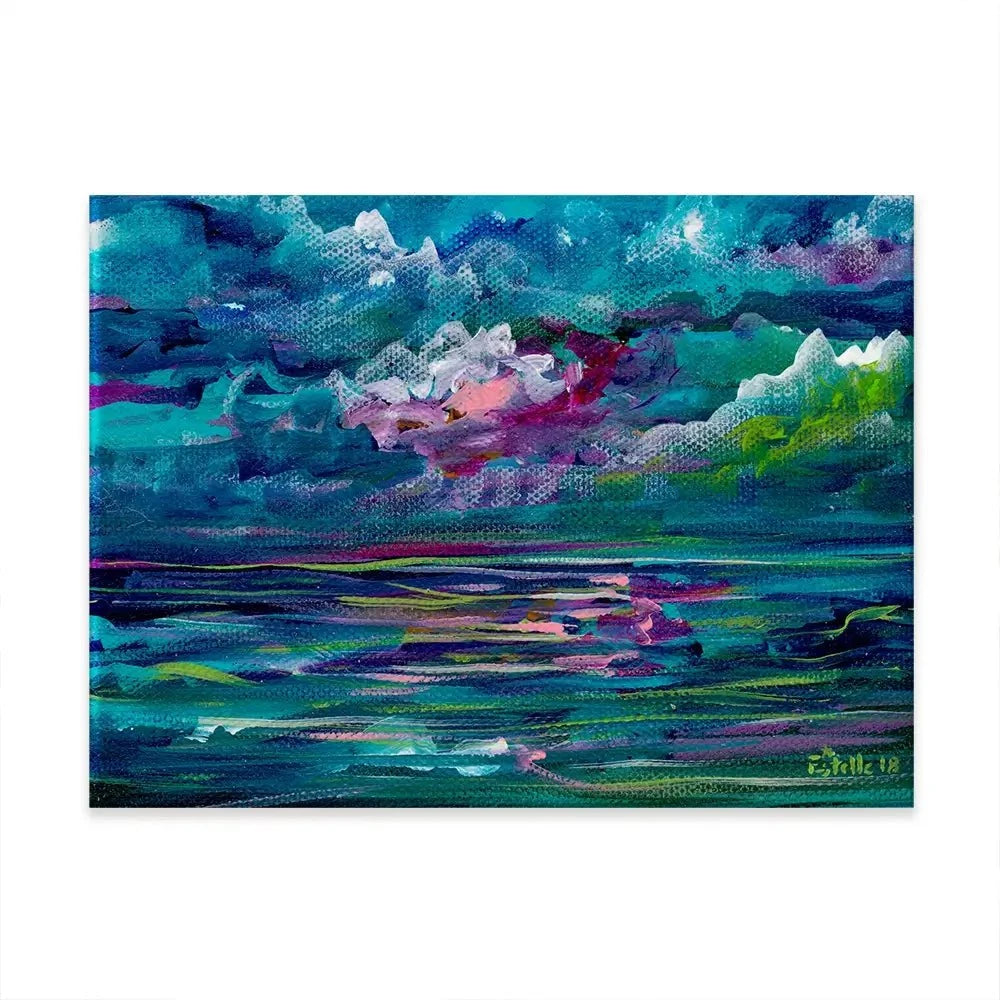 Blue Seas Canvas Print Blue Seas Canvas Print wall art product Estelle Grengs - Independent
