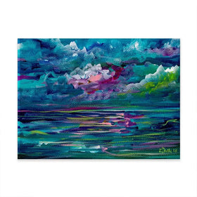 Blue Seas Canvas Print Blue Seas Canvas Print wall art product Estelle Grengs - Independent