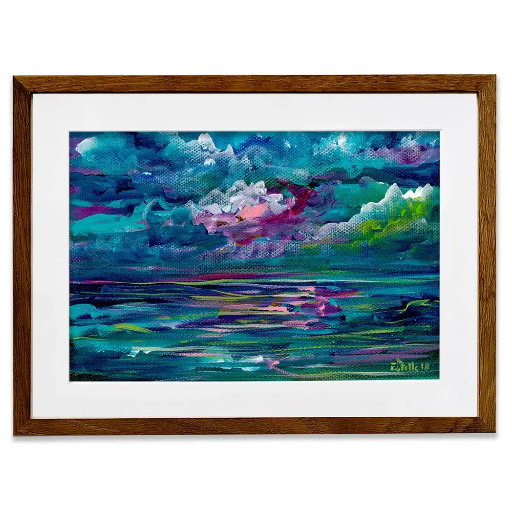 Blue Seas Framed Art Print Blue Seas Framed Art Print wall art product Estelle Grengs - Independent