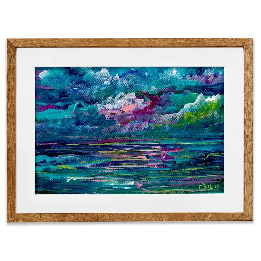 Blue Seas Framed Art Print Blue Seas Framed Art Print wall art product Estelle Grengs - Independent