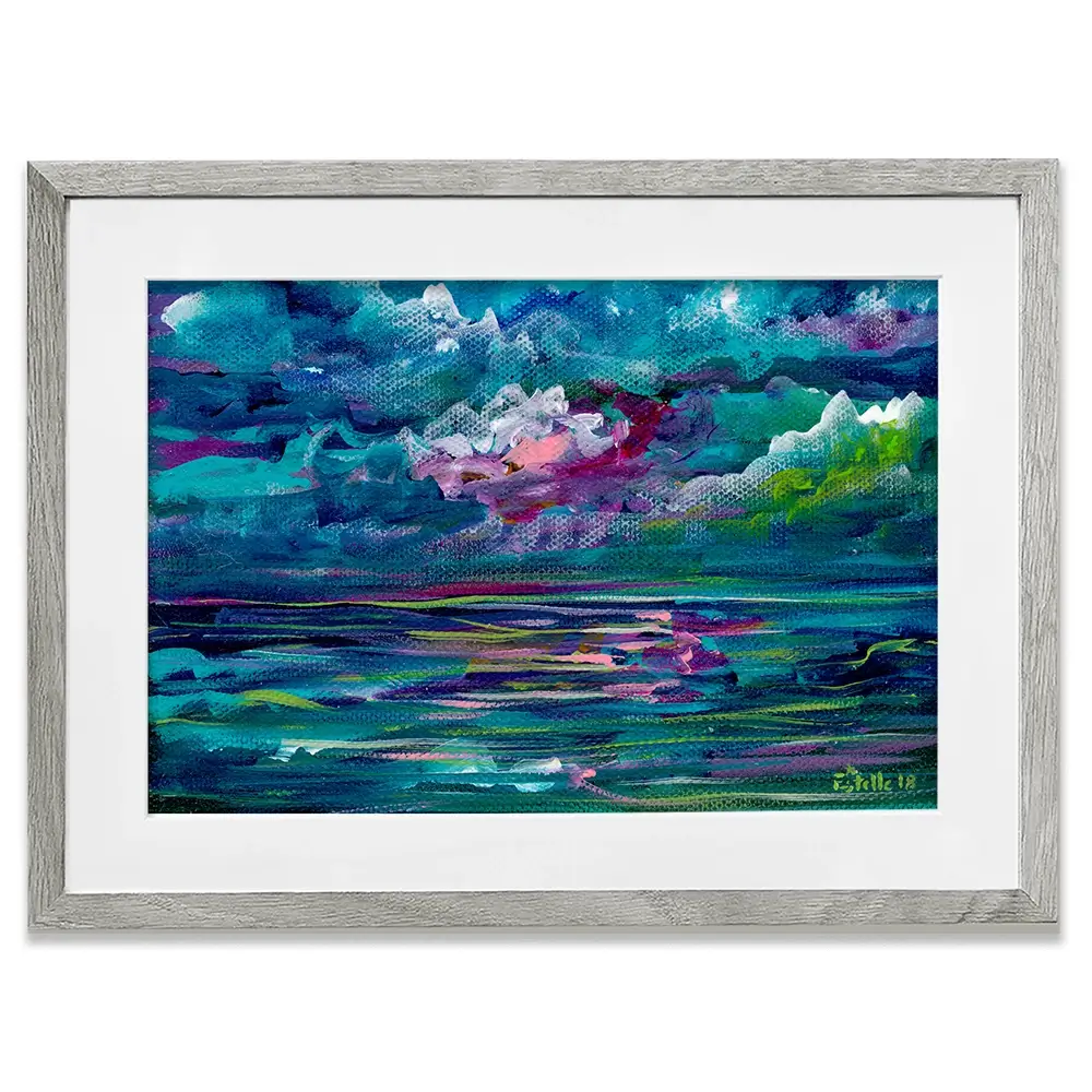 Blue Seas Framed Art Print Blue Seas Framed Art Print wall art product Estelle Grengs - Independent