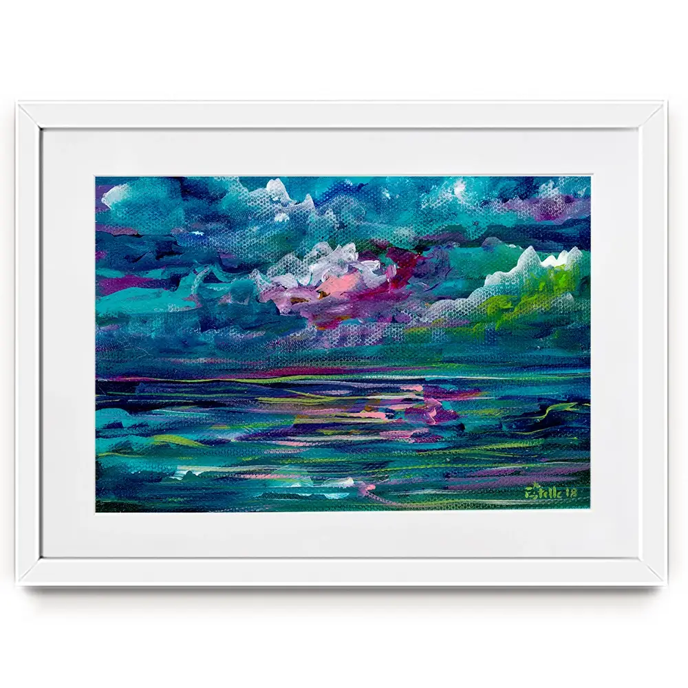 Blue Seas Framed Art Print Blue Seas Framed Art Print wall art product Estelle Grengs - Independent