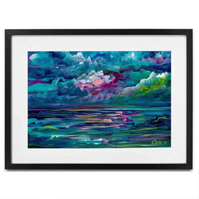 Blue Seas Framed Art Print Blue Seas Framed Art Print wall art product Estelle Grengs - Independent