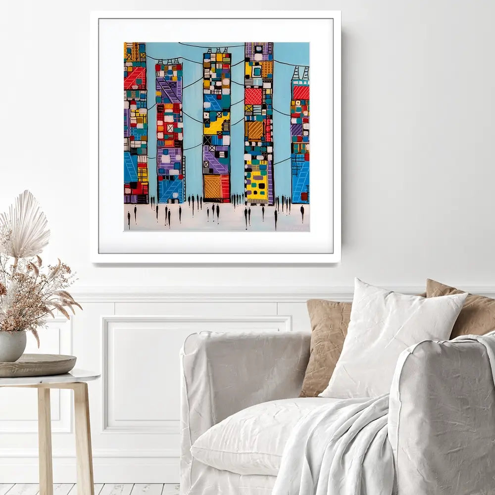 Blue Sky Square Framed Art Print Blue Sky Square Framed Art Print wall art product Ekaterina Ermilkina