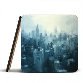 Blue Skyscrapers Coaster Set Blue Skyscrapers Coaster Set wall art product Tanya Ocean