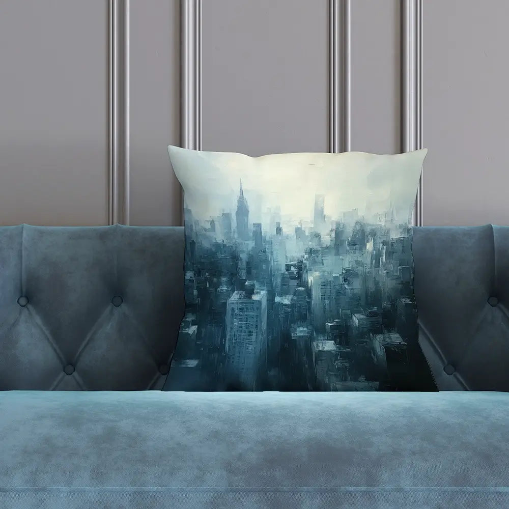 Blue Skyscrapers Cushion Blue Skyscrapers Cushion wall art product Tanya Ocean