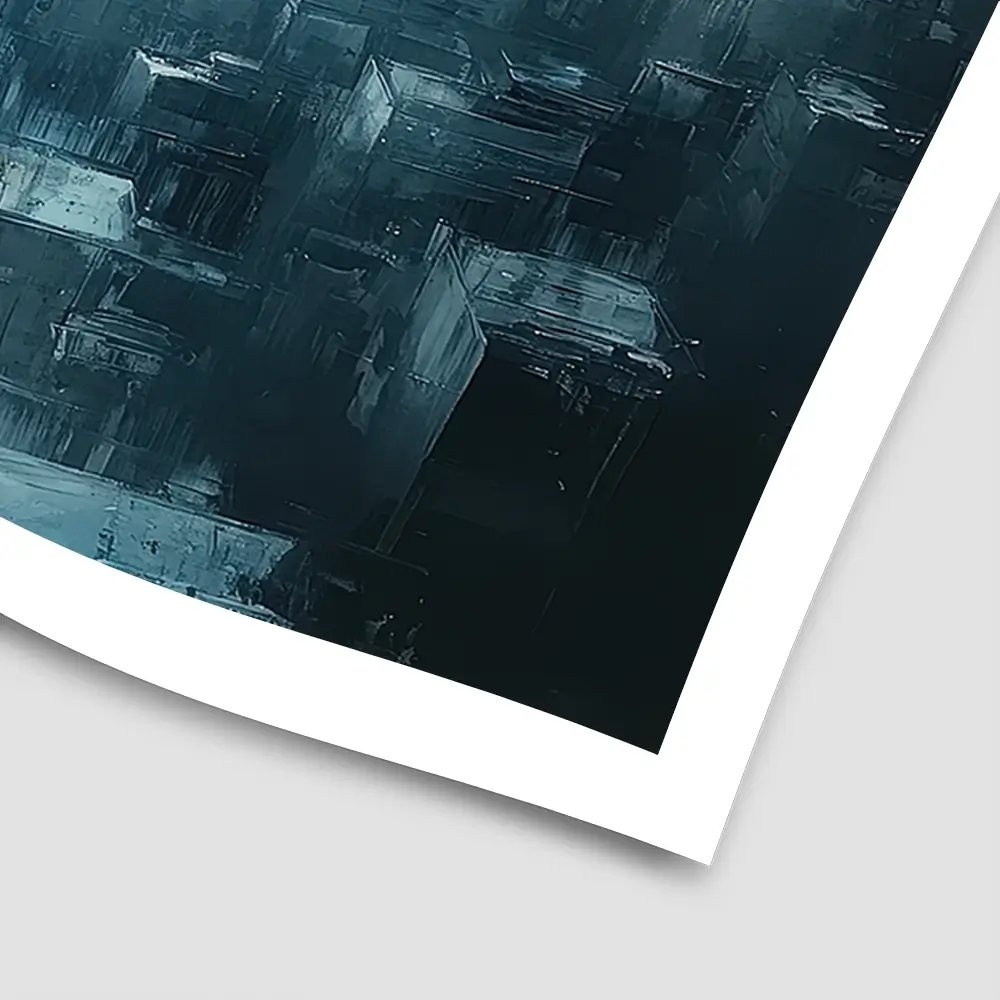 Blue Skyscrapers Square Art Print Blue Skyscrapers Square Art Print wall art product Tanya Ocean