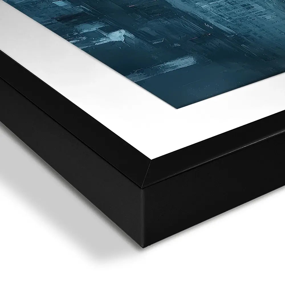 Blue Skyscrapers Square Framed Art Print Blue Skyscrapers Square Framed Art Print wall art product Tanya Ocean