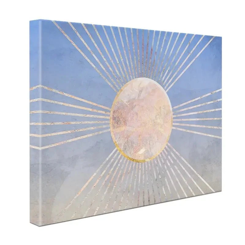 Blue Sun Boho Canvas Print Blue Sun Boho Canvas Print wall art product Sarah Manovski
