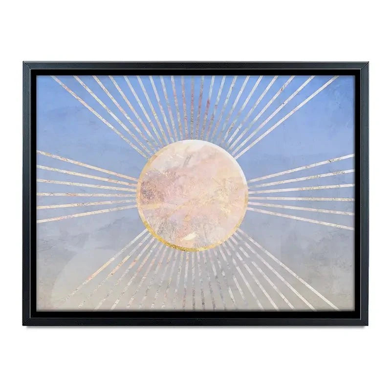 Blue Sun Boho Canvas Print Blue Sun Boho Canvas Print wall art product Sarah Manovski