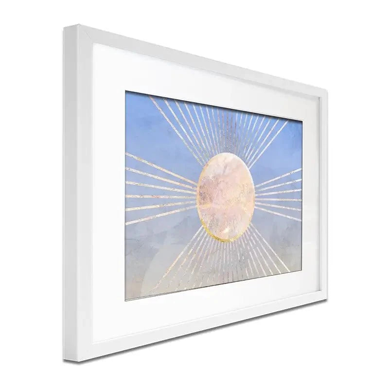 Blue Sun Boho Framed Art Print Blue Sun Boho Framed Art Print wall art product Sarah Manovski