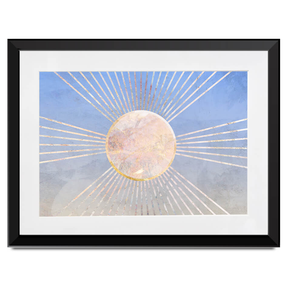 Blue Sun Boho Framed Art Print Blue Sun Boho Framed Art Print wall art product Sarah Manovski