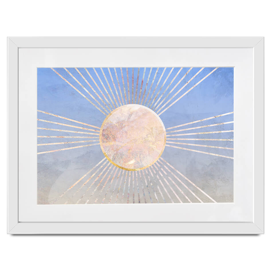 Blue Sun Boho Framed Art Print Blue Sun Boho Framed Art Print wall art product Sarah Manovski