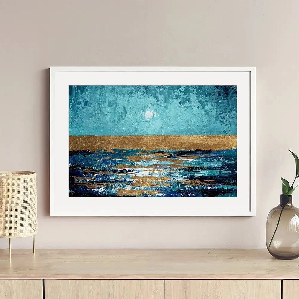 Blue Sunset Framed Art Print Blue Sunset Framed Art Print wall art product Svetlana Aleynikova