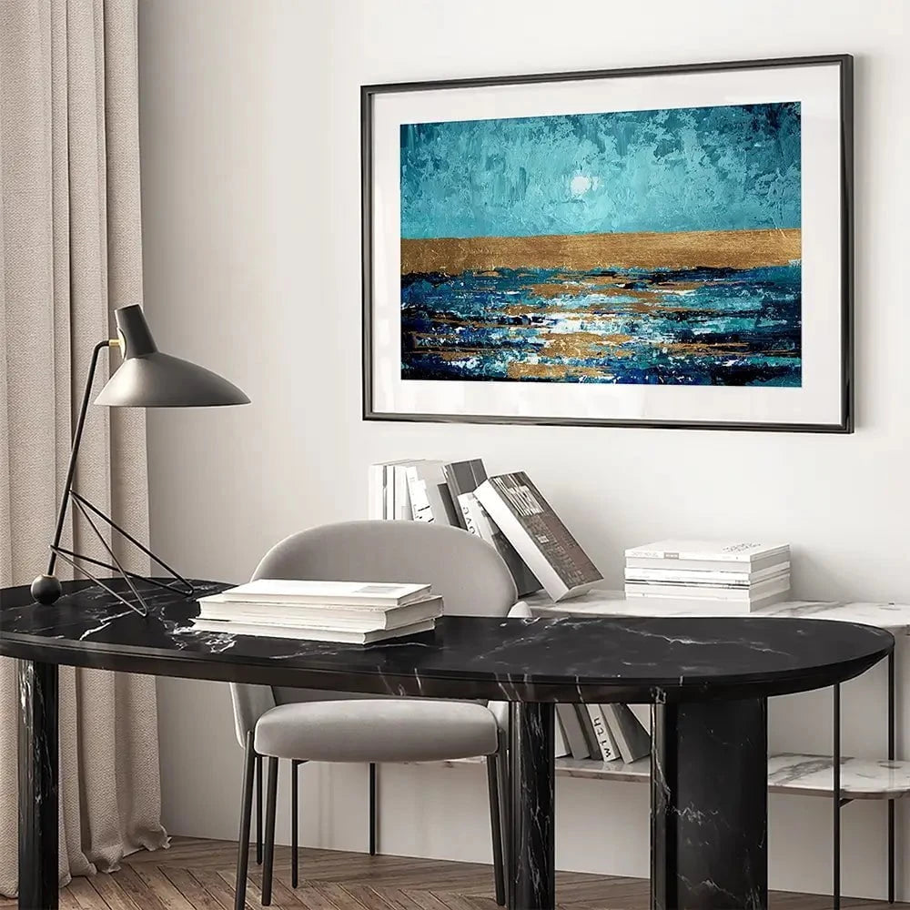 Blue Sunset Framed Art Print Blue Sunset Framed Art Print wall art product Svetlana Aleynikova