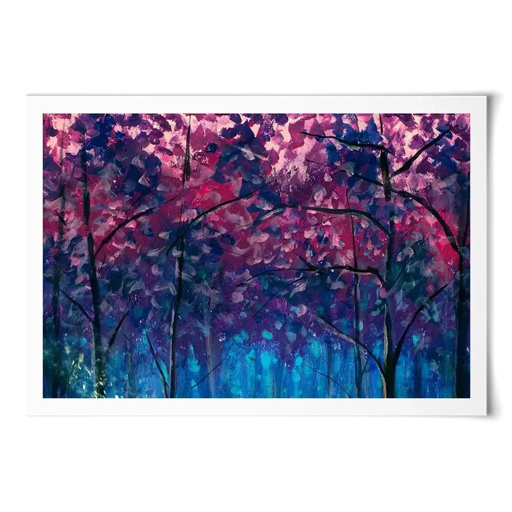 Blue Violet Trees Art Print Blue Violet Trees Art Print wall art product Valery Rybakow / Shutterstock