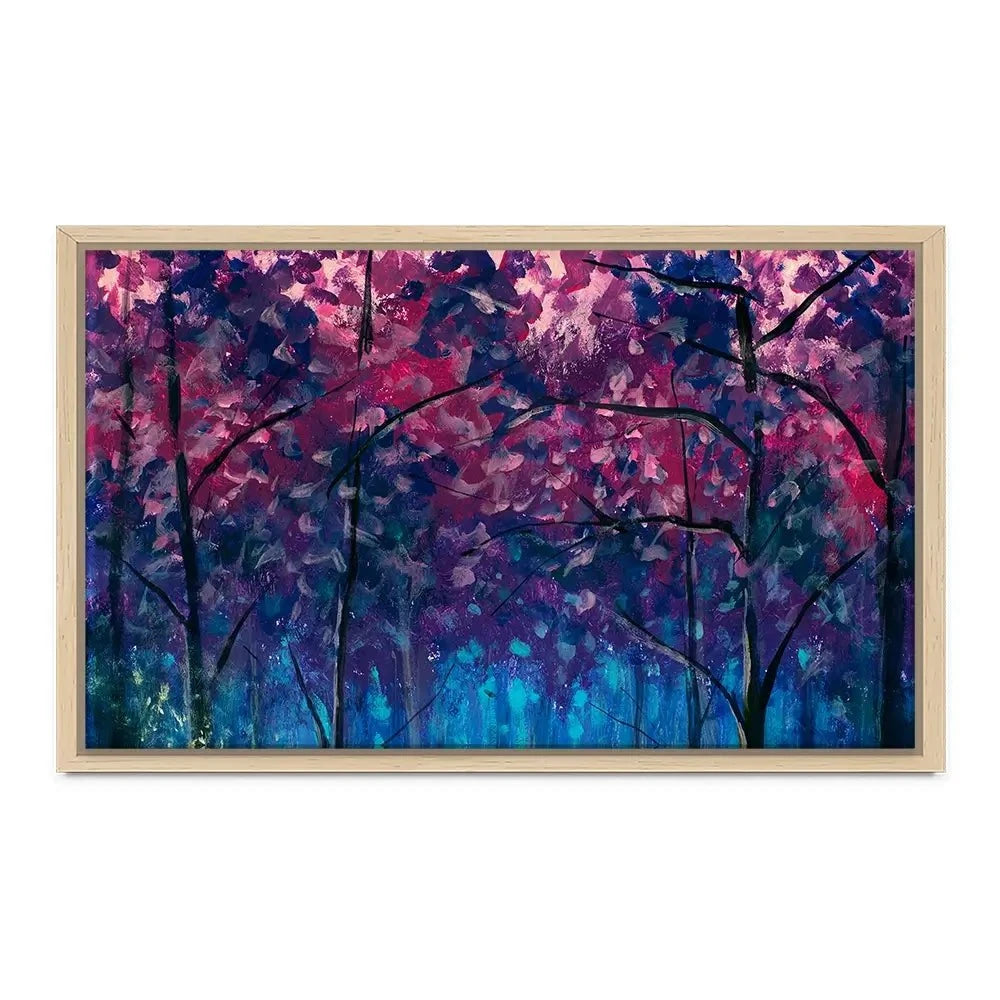Blue Violet Trees Canvas Print Blue Violet Trees Canvas Print wall art product Valery Rybakow / Shutterstock