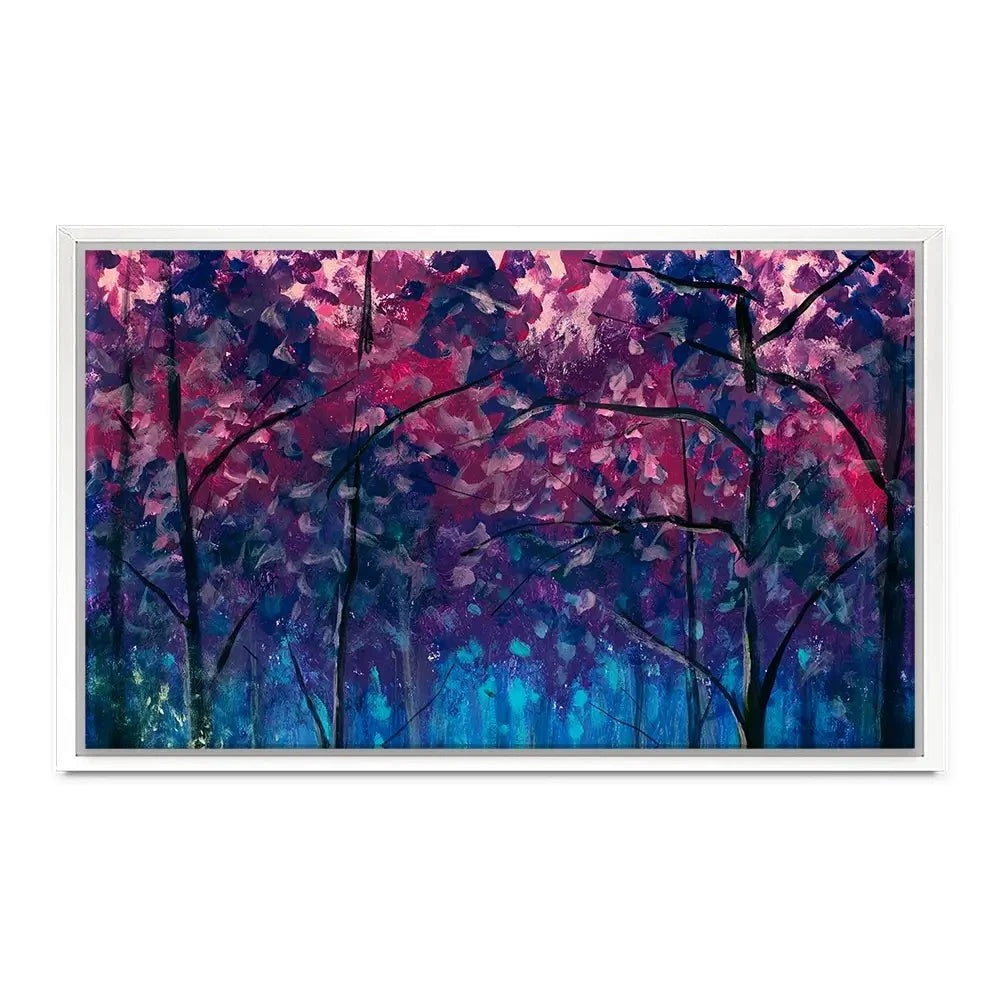 Blue Violet Trees Canvas Print Blue Violet Trees Canvas Print wall art product Valery Rybakow / Shutterstock