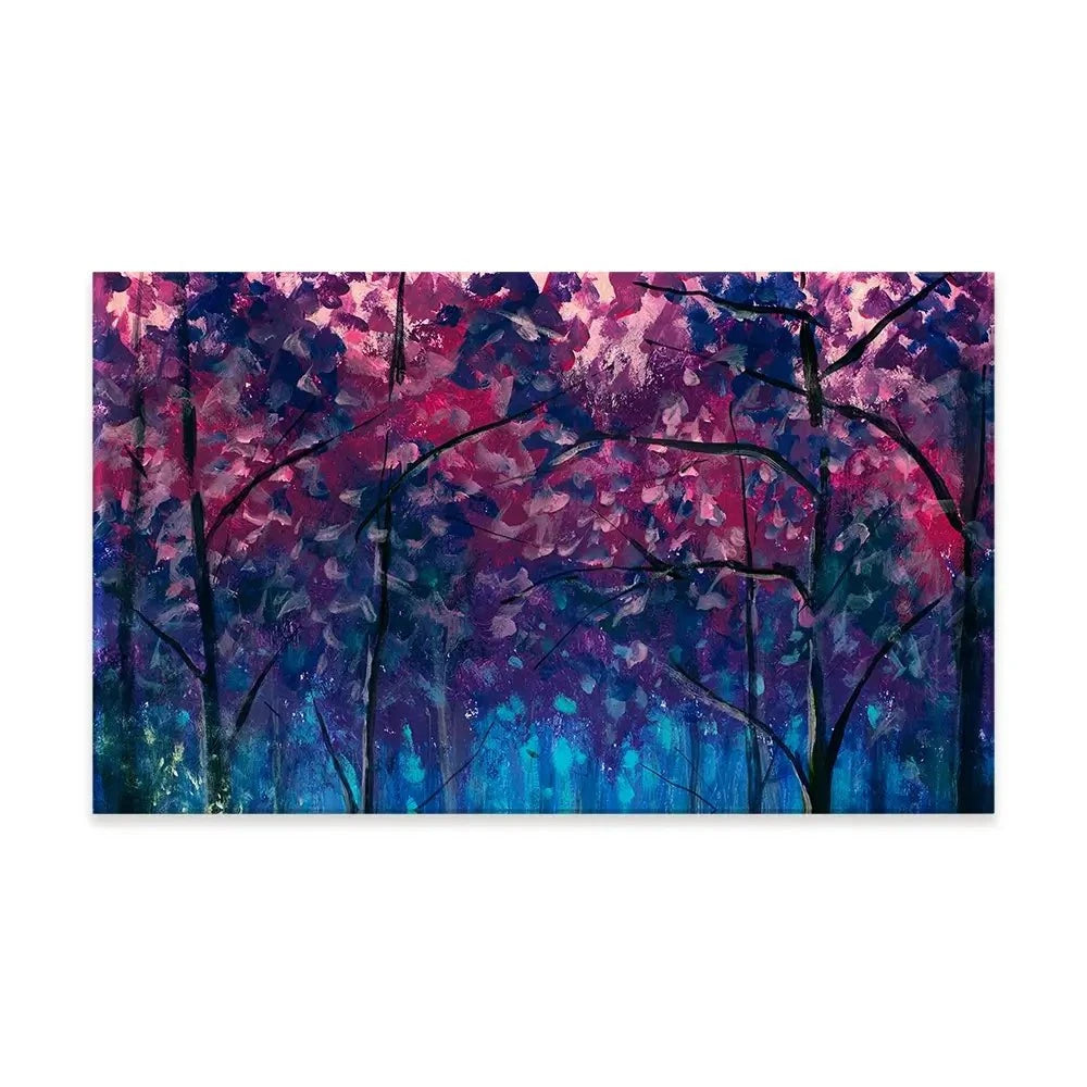 Blue Violet Trees Canvas Print Blue Violet Trees Canvas Print wall art product Valery Rybakow / Shutterstock