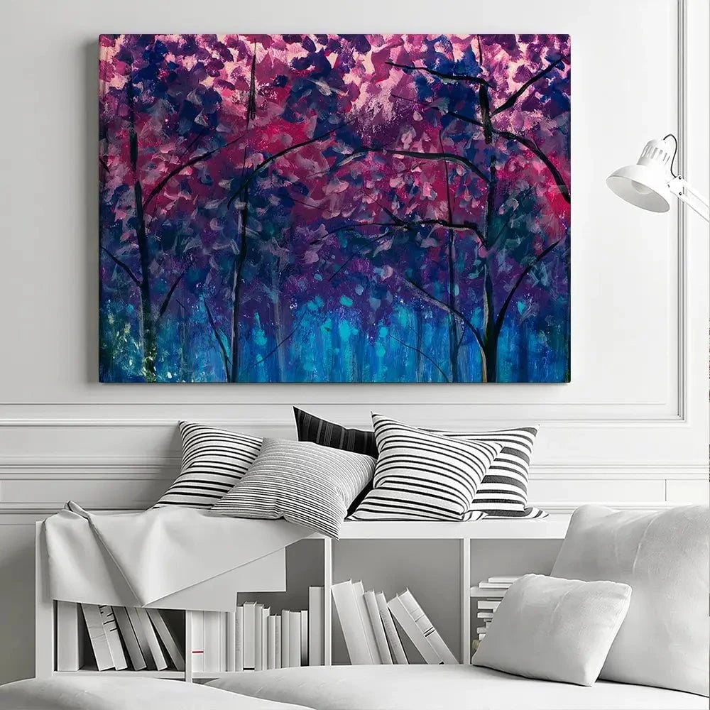 Blue Violet Trees Canvas Print Blue Violet Trees Canvas Print wall art product Valery Rybakow / Shutterstock