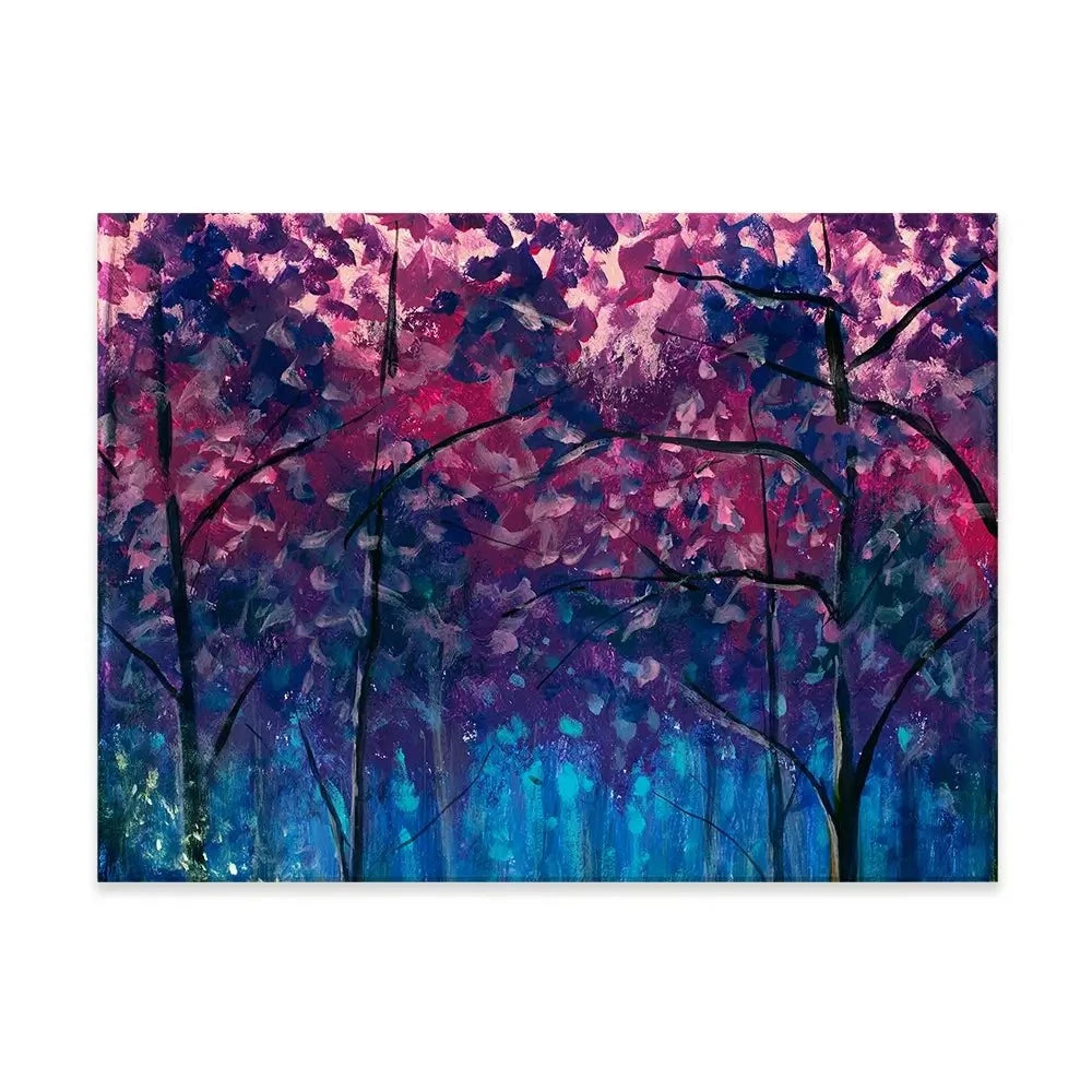 Blue Violet Trees Canvas Print Blue Violet Trees Canvas Print wall art product Valery Rybakow / Shutterstock