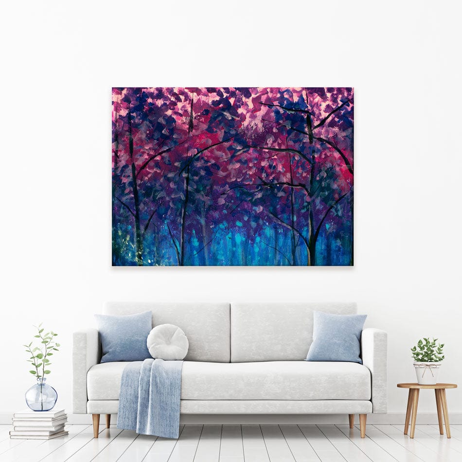 Blue Violet Trees Canvas Print wall art product Valery Rybakow / Shutterstock