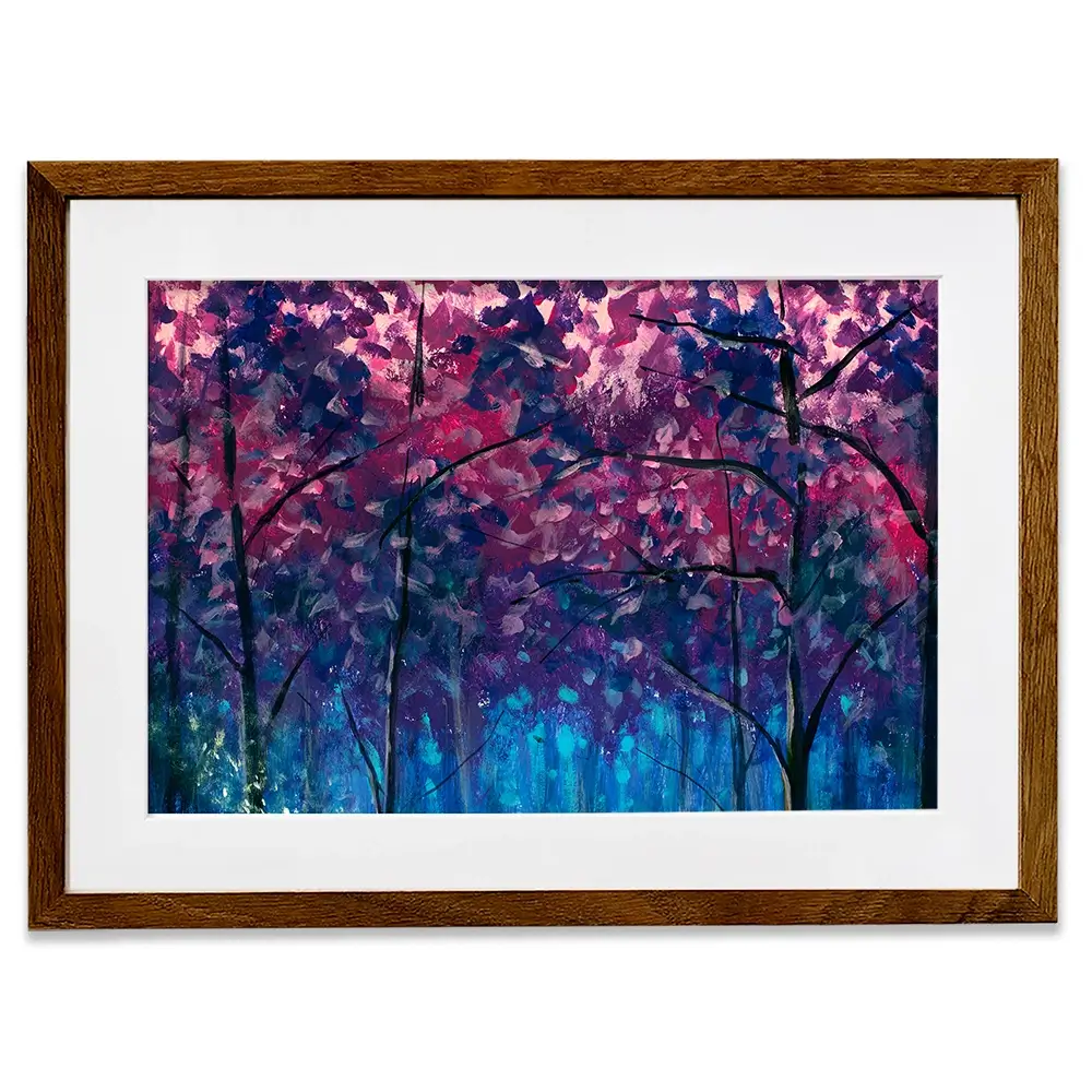 Blue Violet Trees Framed Art Print Blue Violet Trees Framed Art Print wall art product Valery Rybakow / Shutterstock