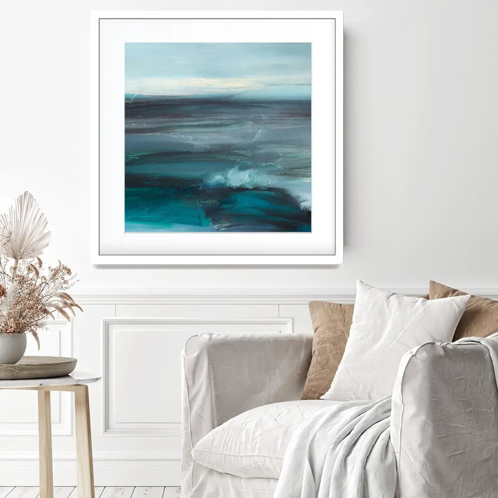 Blue Wash Square Framed Art Print Blue Wash Square Framed Art Print wall art product arteria.lab / Shutterstock