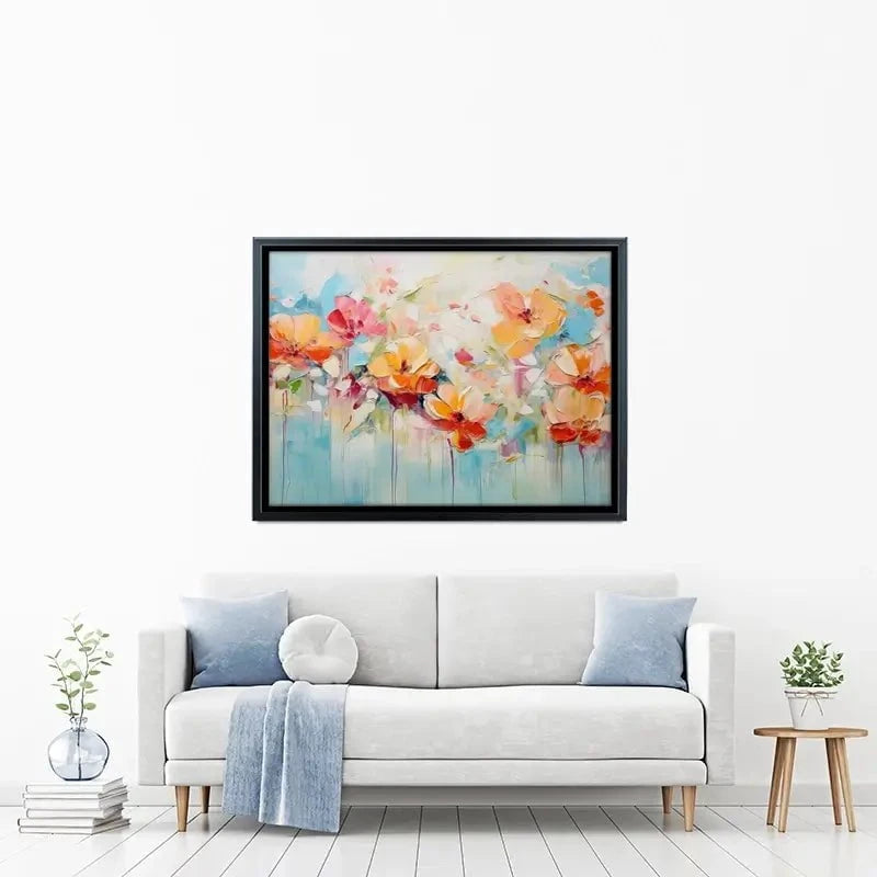 Blue Watercolour Florals Canvas Print Blue Watercolour Florals Canvas Print wall art product Gina Kelly - Independent