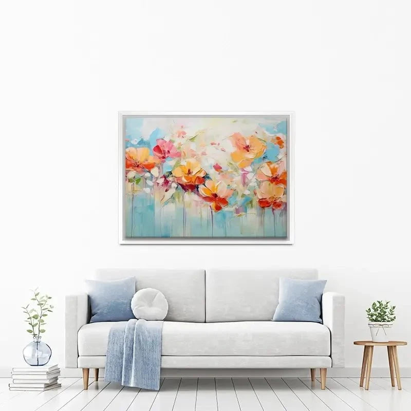 Blue Watercolour Florals Canvas Print Blue Watercolour Florals Canvas Print wall art product Gina Kelly - Independent