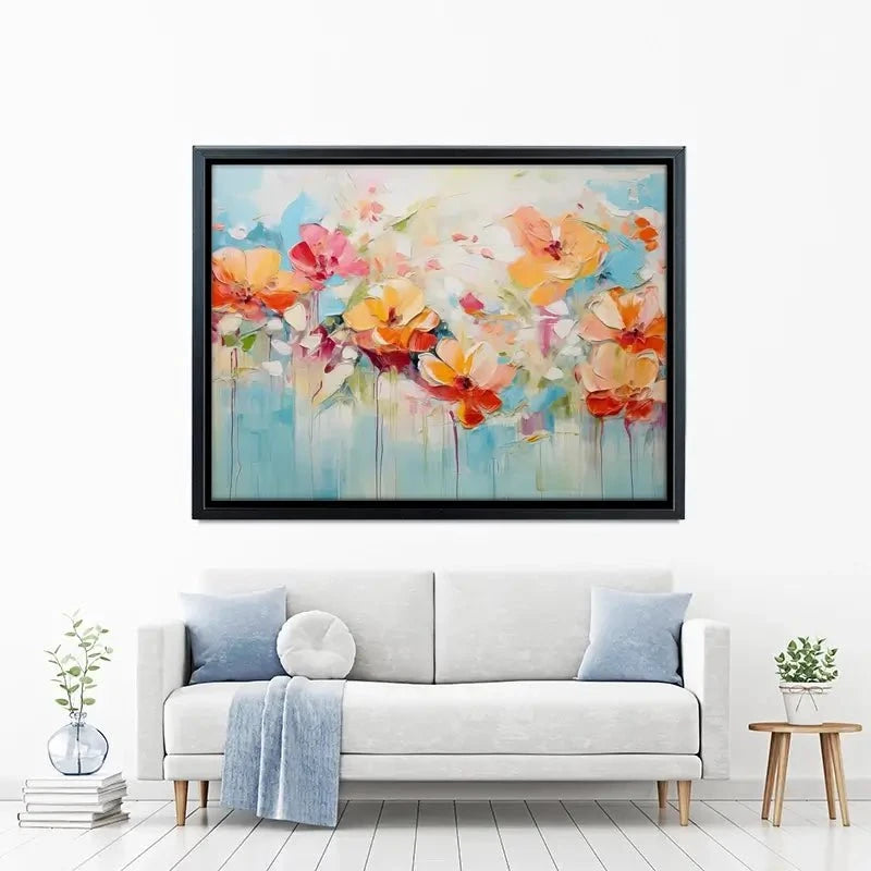 Blue Watercolour Florals Canvas Print Blue Watercolour Florals Canvas Print wall art product Gina Kelly - Independent