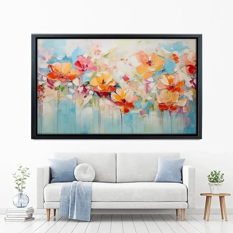 Blue Watercolour Florals Canvas Print Blue Watercolour Florals Canvas Print wall art product Gina Kelly - Independent