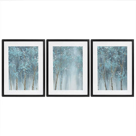 Blue Woods Framed Art Print Trio Blue Woods Framed Art Print Trio wall art product CHENYU ARTS / Shutterstock