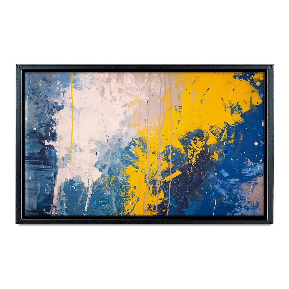 Blue Yellow Blitz Canvas Print Blue Yellow Blitz Canvas Print wall art product Art Print Shop