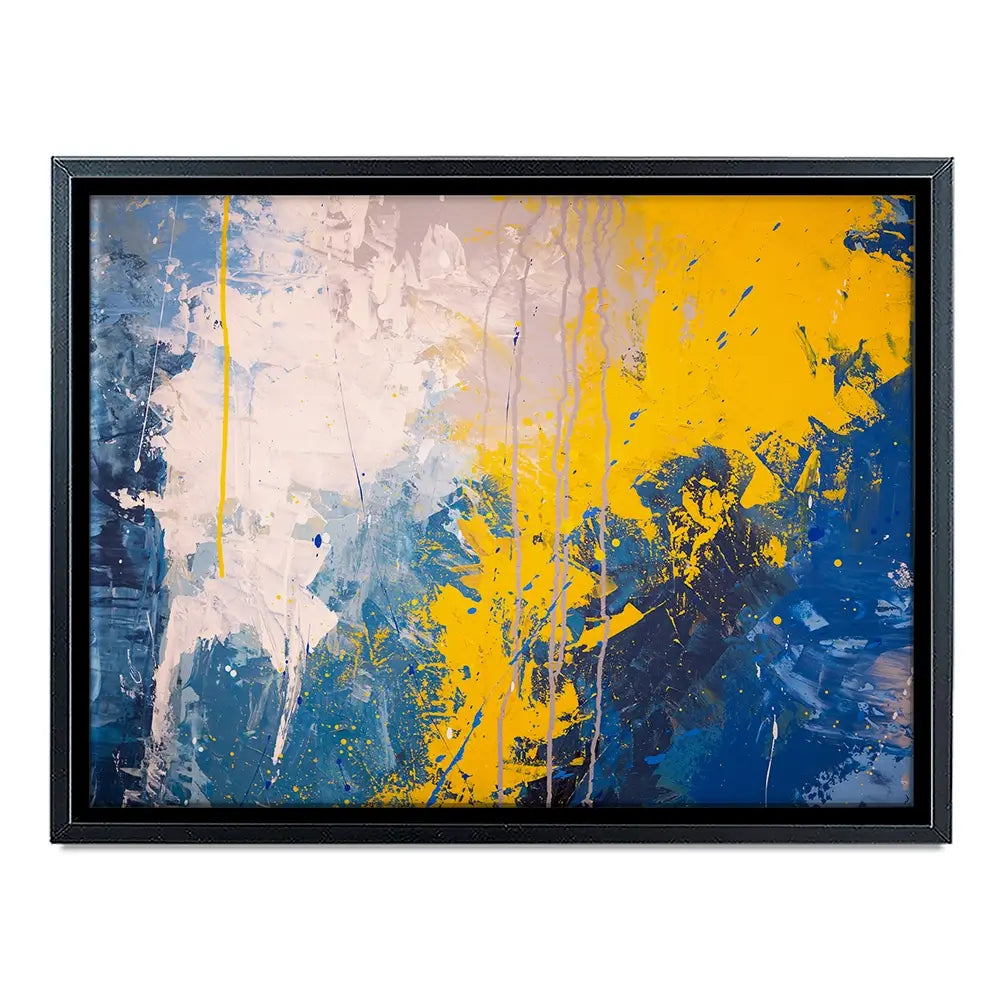 Blue Yellow Blitz Canvas Print Blue Yellow Blitz Canvas Print wall art product Art Print Shop