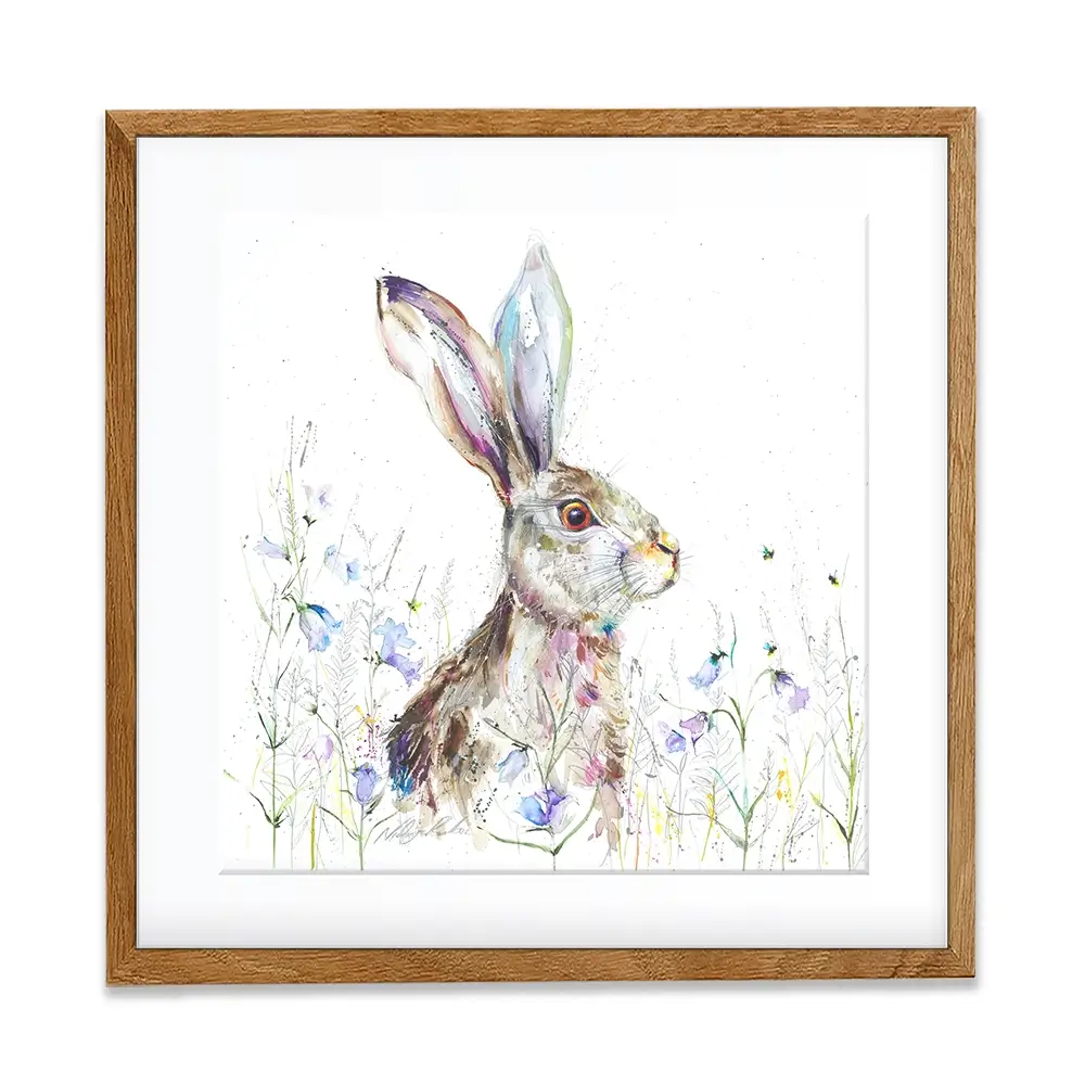 Bluebell Square Framed Art Print Bluebell Square Framed Art Print wall art product Nicola Jane Rowles