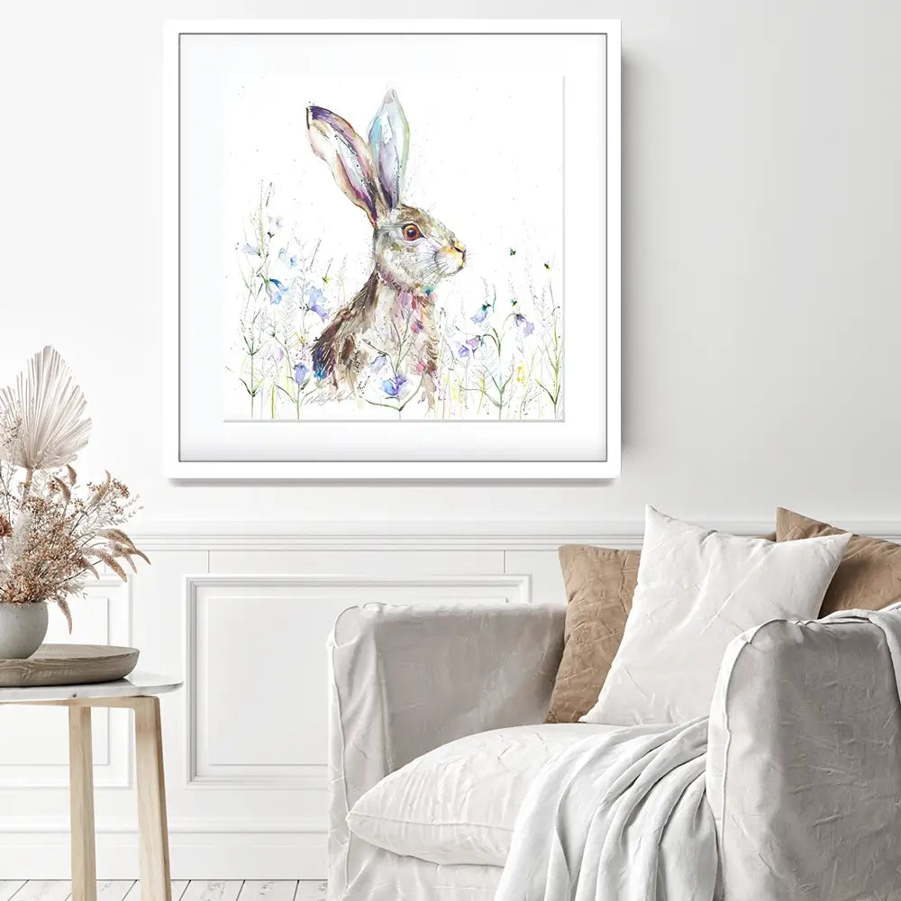 Bluebell Square Framed Art Print Bluebell Square Framed Art Print wall art product Nicola Jane Rowles