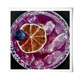 Blueberry Margartia Cocktail Square Art Print Blueberry Margartia Cocktail Square Art Print wall art product David Alexander Elder