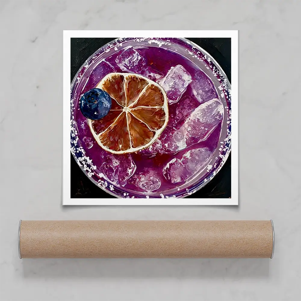 Blueberry Margartia Cocktail Square Art Print Blueberry Margartia Cocktail Square Art Print wall art product David Alexander Elder