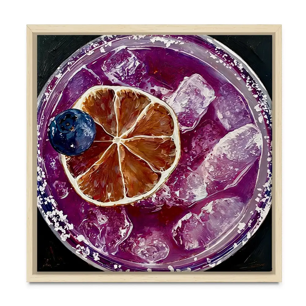 Blueberry Margartia Cocktail Square Canvas Print Blueberry Margartia Cocktail Square Canvas Print wall art product David Alexander Elder