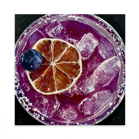 Blueberry Margartia Cocktail Square Canvas Print Blueberry Margartia Cocktail Square Canvas Print wall art product David Alexander Elder