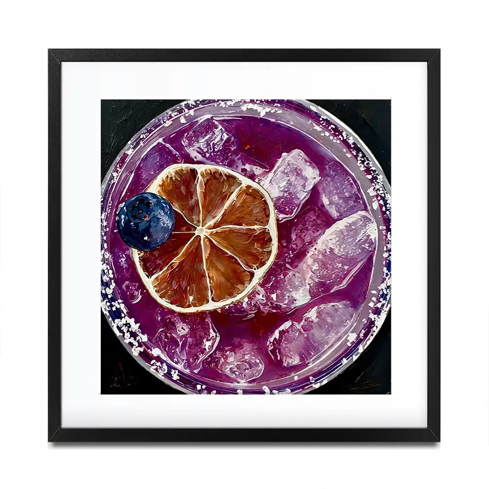 Blueberry Margartia Cocktail Square Framed Art Print Blueberry Margartia Cocktail Square Framed Art Print wall art product David Alexander Elder