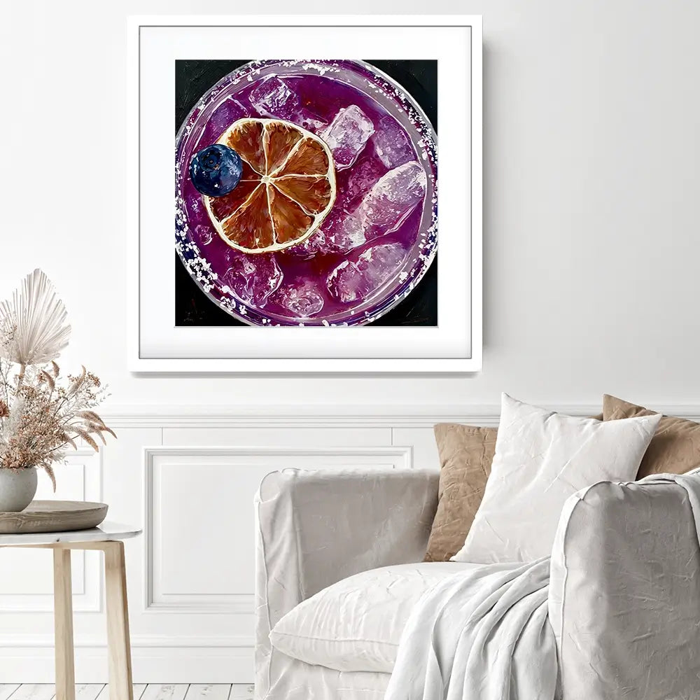 Blueberry Margartia Cocktail Square Framed Art Print Blueberry Margartia Cocktail Square Framed Art Print wall art product David Alexander Elder