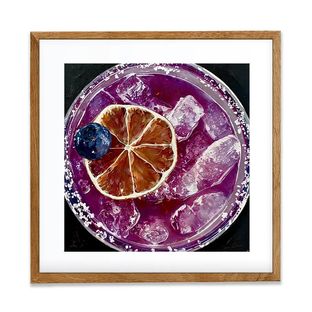 Blueberry Margartia Cocktail Square Framed Art Print Blueberry Margartia Cocktail Square Framed Art Print wall art product David Alexander Elder