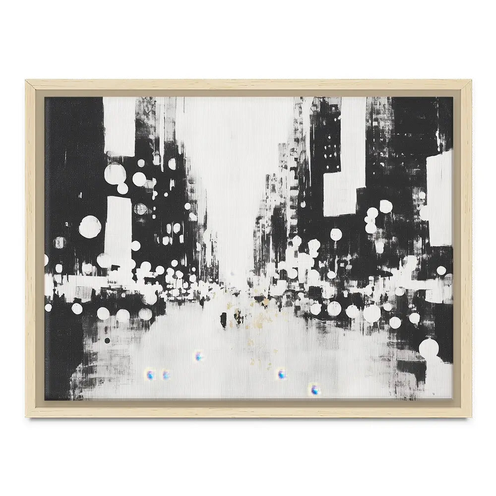 Blurred City Lights Canvas Print Blurred City Lights Canvas Print wall art product Chromatic Storm Studio